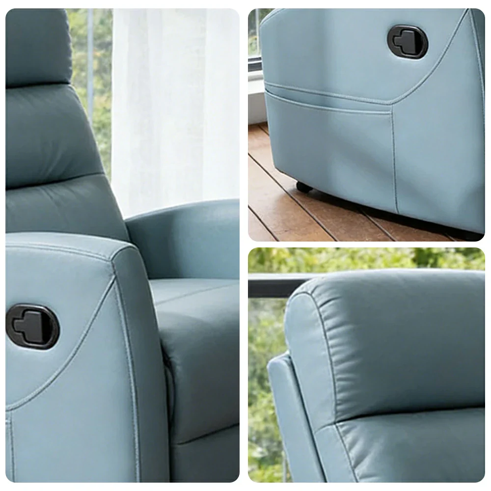 LIVARA Electric Assist Sofa, One-Touch Sit-to-Stand Assist, Skin-Friendly Upholstery, Alloy Steel Frame, Quiet Stable Lift - Blue - Image 3