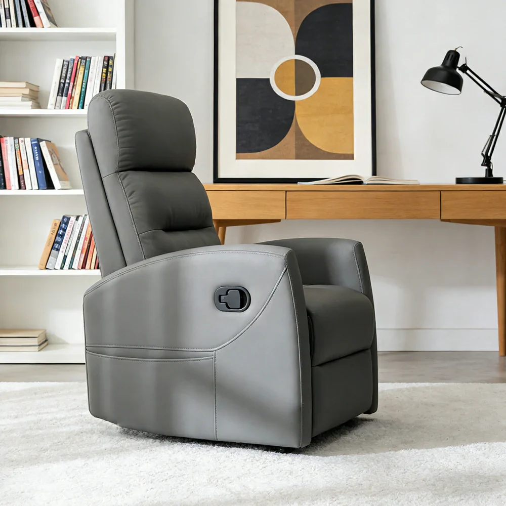 LIVARA Electric Assist Sofa, One-Touch Sit-to-Stand Assist, Skin-Friendly Upholstery, Alloy Steel Frame, Quiet Stable Lift - Grey - Image 2