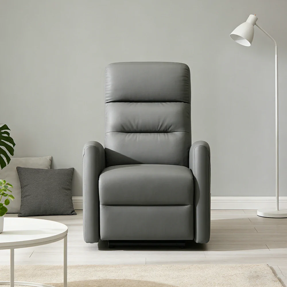 LIVARA Electric Assist Sofa, One-Touch Sit-to-Stand Assist, Skin-Friendly Upholstery, Alloy Steel Frame, Quiet Stable Lift - Grey - Image 4