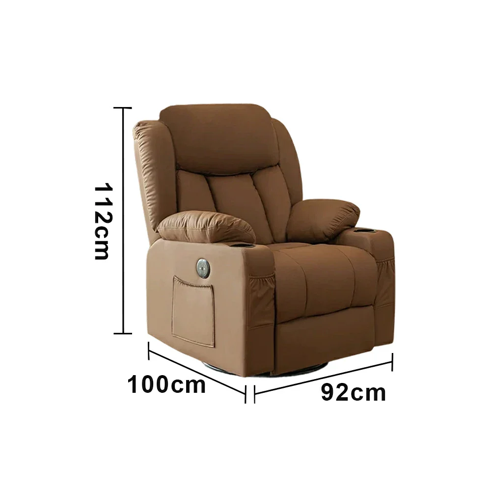 LIVARA Electric Assist Sofa, Smooth Lift-Up Support for Easy Standing, Durable Upholstery, Steel Frame, Wide Footrest Design - Brown - Image 5