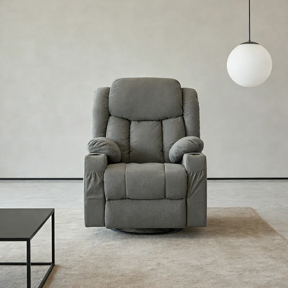 LIVARA Electric Assist Sofa, Smooth Lift-Up Support for Easy Standing, Durable Upholstery, Steel Frame, Wide Footrest Design - Grey - Image 4