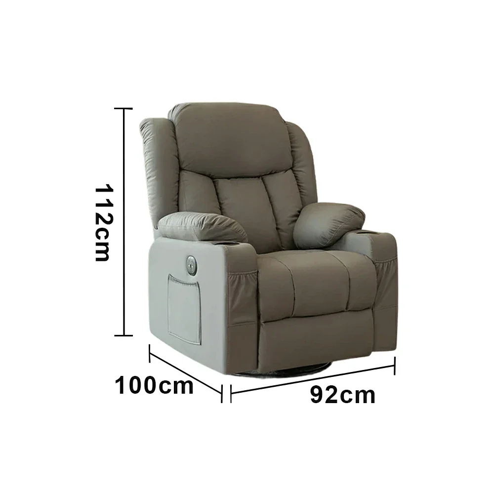 LIVARA Electric Assist Sofa, Smooth Lift-Up Support for Easy Standing, Durable Upholstery, Steel Frame, Wide Footrest Design - Grey - Image 5
