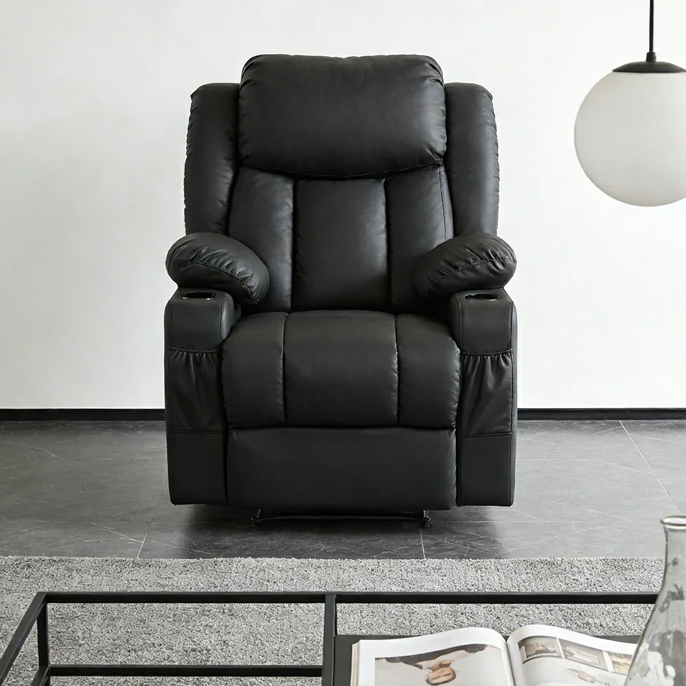 LIVARA Electric Assist Sofa, Smooth Lift-Up Support for Easy Standing, Durable Upholstery, Steel Frame, Wide Footrest Design - Black - Image 4