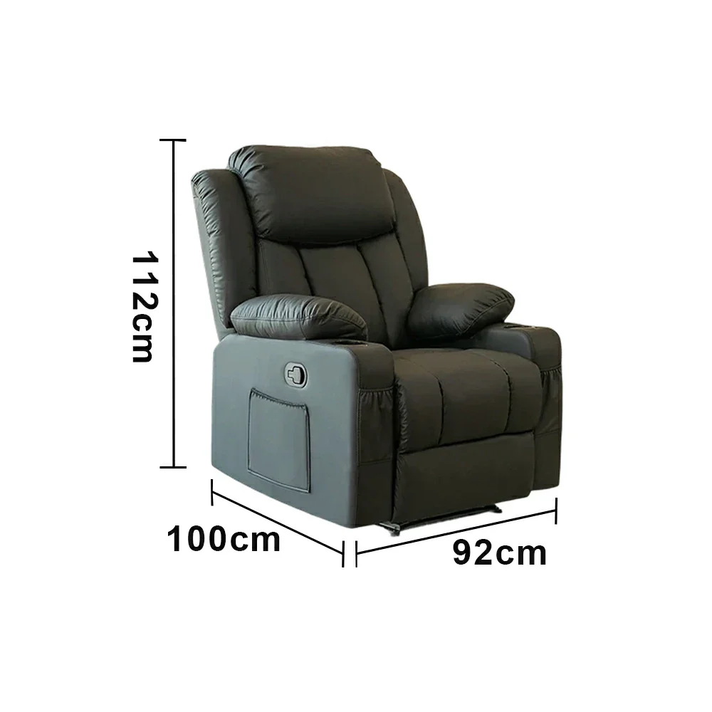 LIVARA Electric Assist Sofa, Smooth Lift-Up Support for Easy Standing, Durable Upholstery, Steel Frame, Wide Footrest Design - Black - Image 5