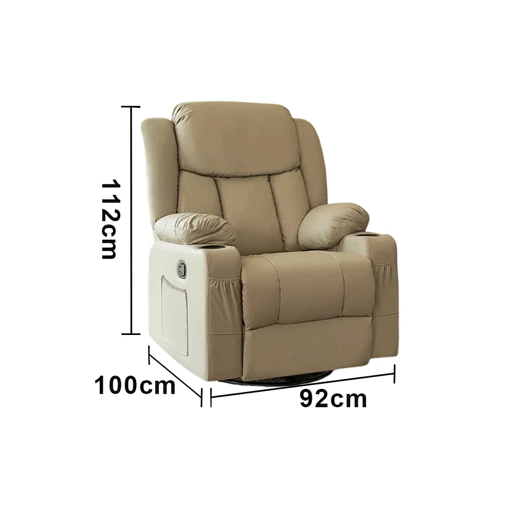 LIVARA Electric Assist Sofa, Smooth Lift-Up Support for Easy Standing, Durable Upholstery, Steel Frame, Wide Footrest Design - Beige - Image 5