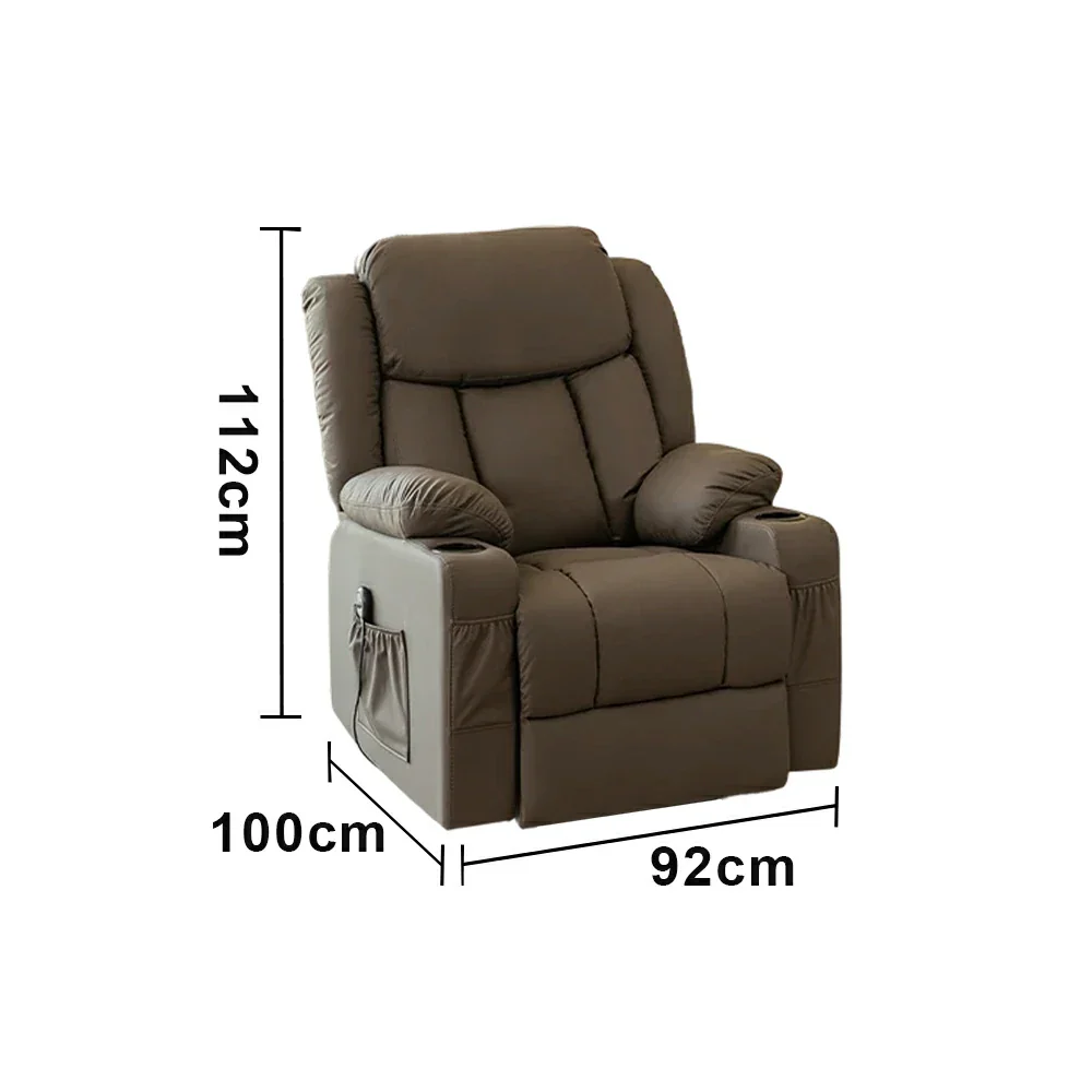 LIVARA Electric Assist Sofa, Smooth Lift-Up Support for Easy Standing, Durable Upholstery, Steel Frame, Wide Footrest Design - Coffee - Image 5