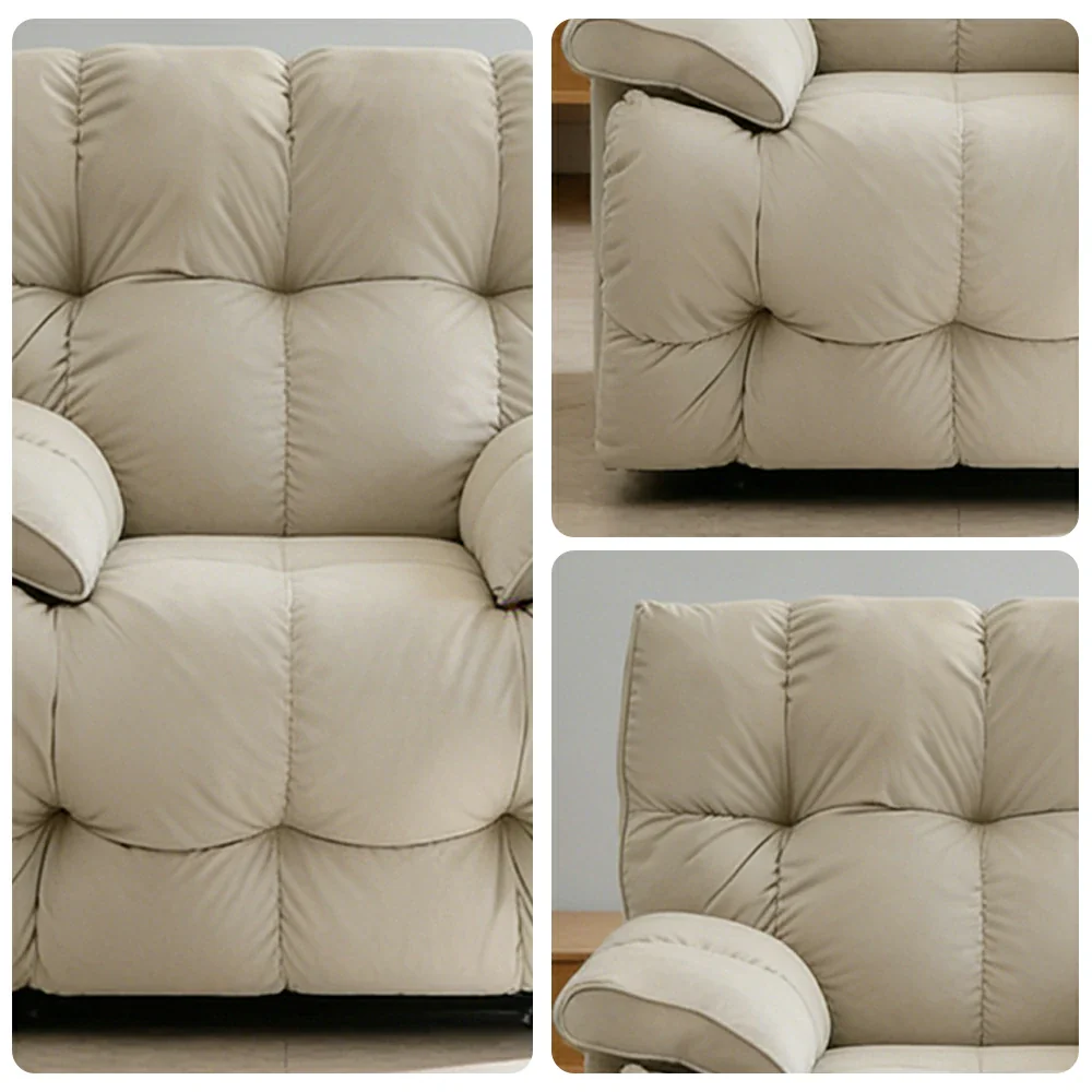 LIVARA Electric Assist Sofa, Smooth Lift Support, Cat-Scratch Resistant Upholstery, Alloy Frame, Extended Footrest Comfort - Beige - Image 3
