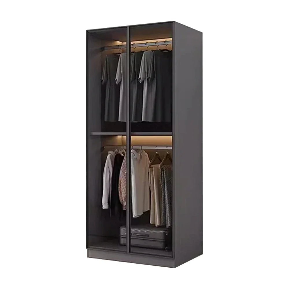 LIVARA 80cm Glass Display Cabinet - Organised Storage Solution with Tempered Glass & Aluminium Frame, Dust & Moisture-Resistant Base