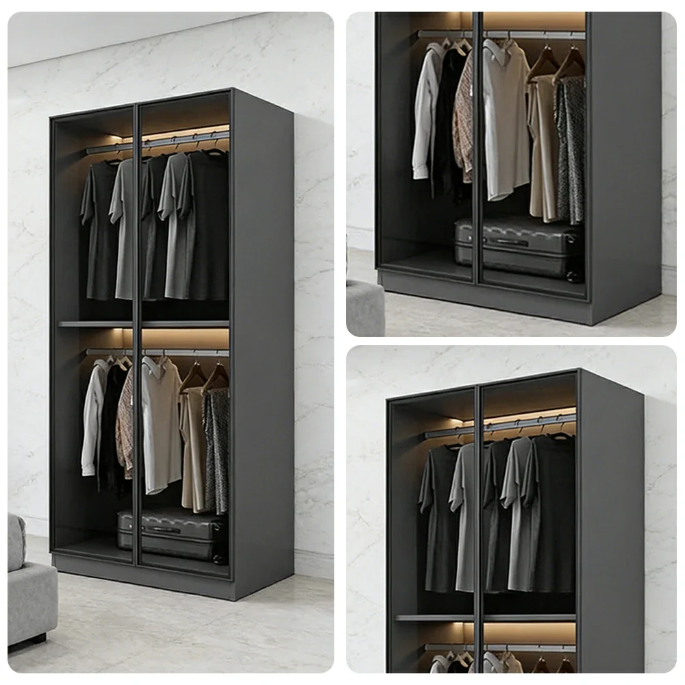 LIVARA 80cm Glass Display Cabinet - Organised Storage Solution with Tempered Glass & Aluminium Frame, Dust & Moisture-Resistant Base - Image 3