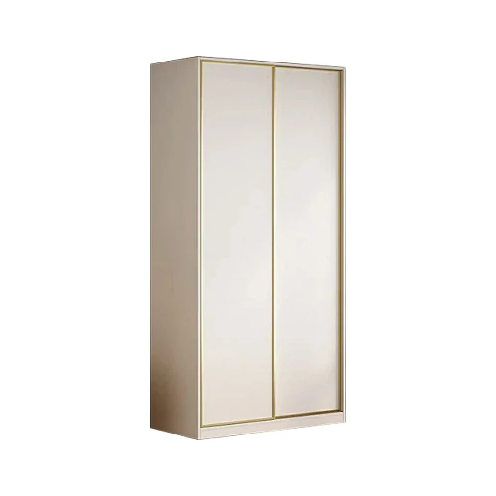 LIVARA 100/120cm Sliding Door Wardrobe - Space-Saving Design with Solid Oak Construction, Quiet Glide Tracks & Heavy-Duty Hanging Rail - White