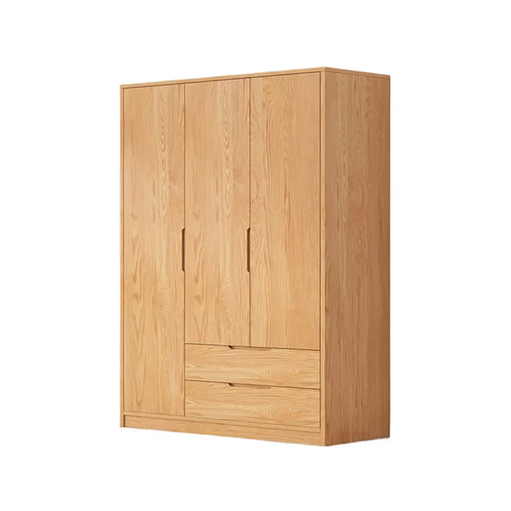 LIVARA 120cm Modern Wardrobe Cabinet - Flush Inset Door Design, Solid Timber Construction, Soft-Close Hinges & Quiet Drawers - Wood