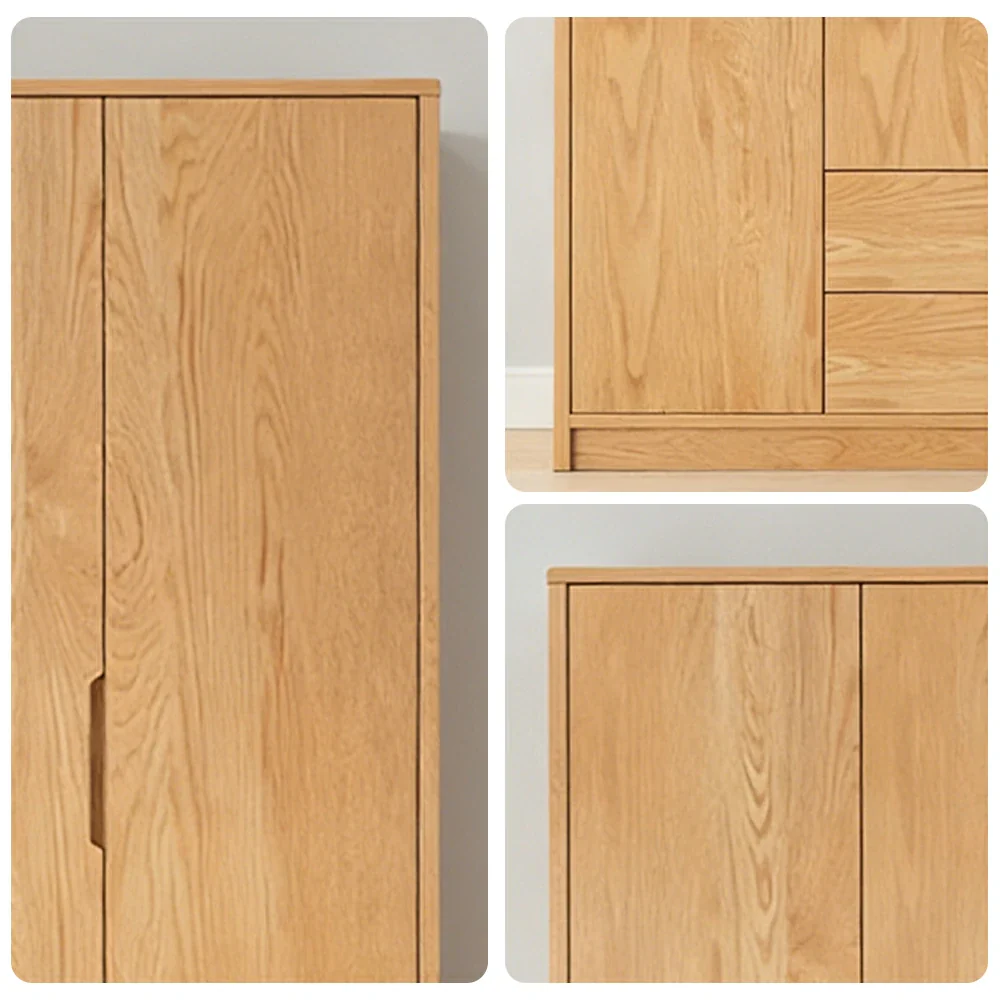 LIVARA 120cm Modern Wardrobe Cabinet - Flush Inset Door Design, Solid Timber Construction, Soft-Close Hinges & Quiet Drawers - Wood - Image 3