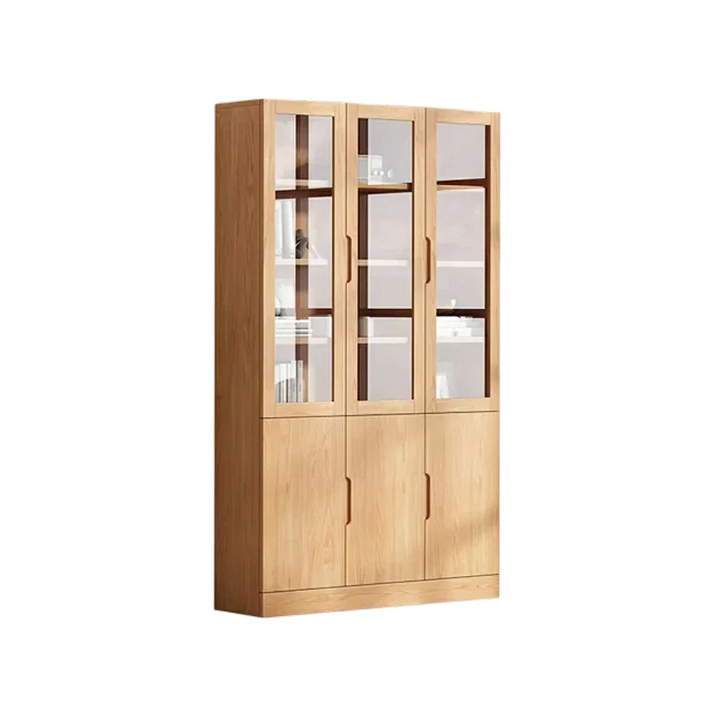 LIVARA 80/120cm Storage Cabinet - Tempered Glass Doors with Solid Pine Wood Frame, Soft-Close Hinges & Moisture-Resistant Base - Image 6