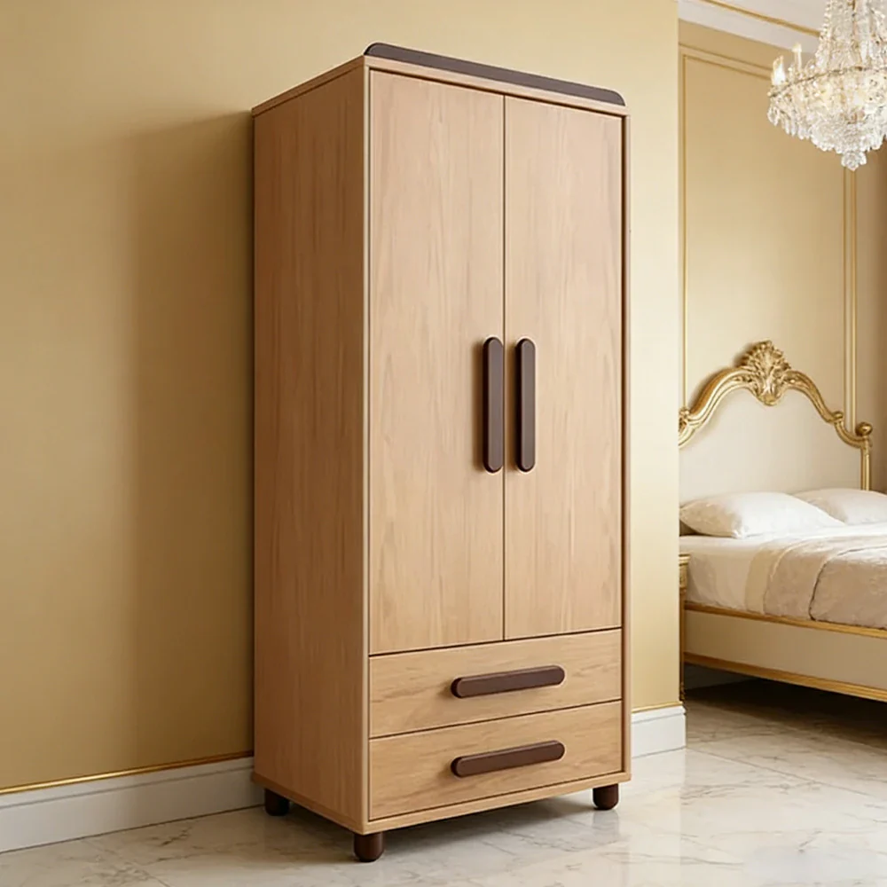 LIVARA 60/70cm Kids Wardrobe - Organised Hanging & Drawer Storage with Solid Finnish Pine Wood Frame, Rounded Safety Edges & Raised Legs - Image 4