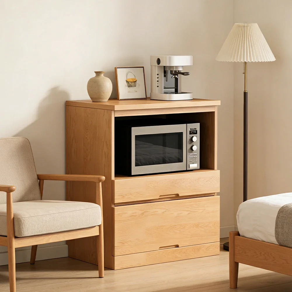 LIVARA 80cm Appliance Storage Cabinet - Wide Countertop Design with Solid Wood Construction, Spacious Storage & Quiet Hardware - Image 2