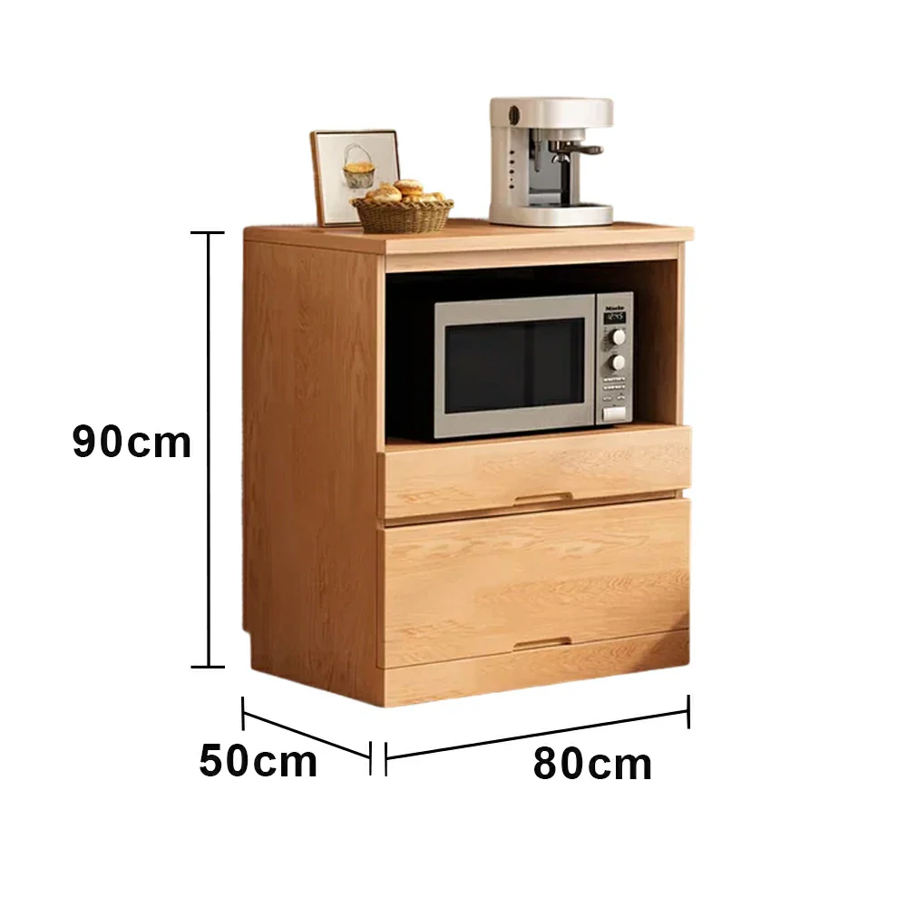 LIVARA 80cm Appliance Storage Cabinet - Wide Countertop Design with Solid Wood Construction, Spacious Storage & Quiet Hardware - Image 5