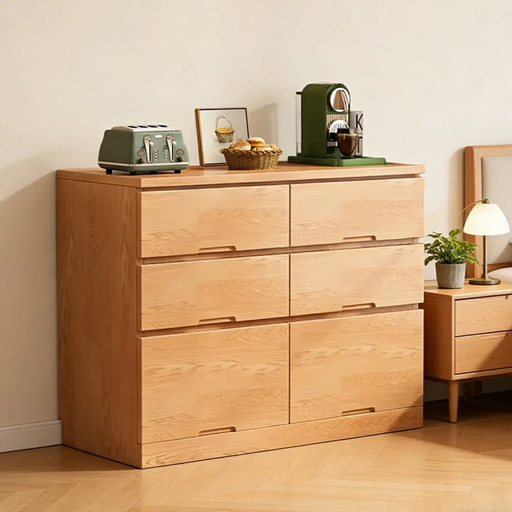 LIVARA 6-Drawer 120cm Sideboard Cabinet - Wide Countertop Design with Solid Wood Construction, Spacious Storage & Quiet Hardware - Image 2