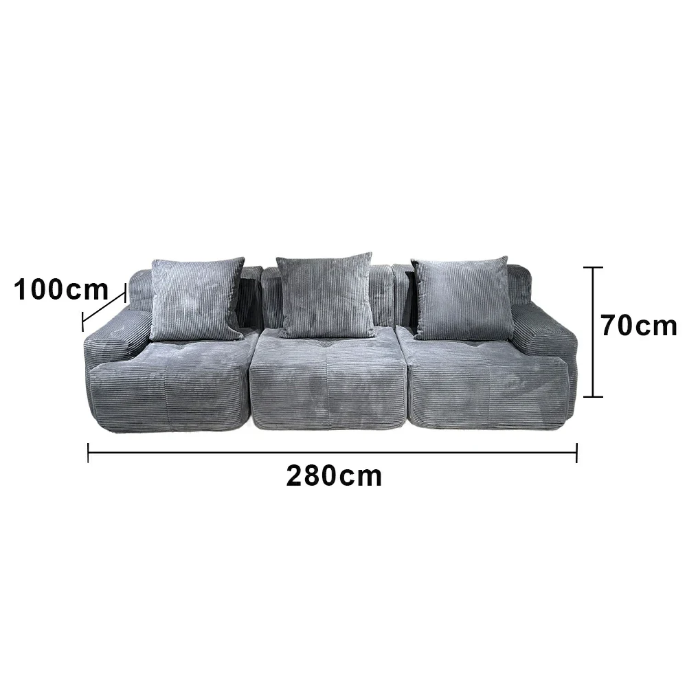 LUXORA B315E 280/300cm Sofa Compressible Packaging Quick Rebound Cushion High Density Foam Core Space Saving Design - Image 5