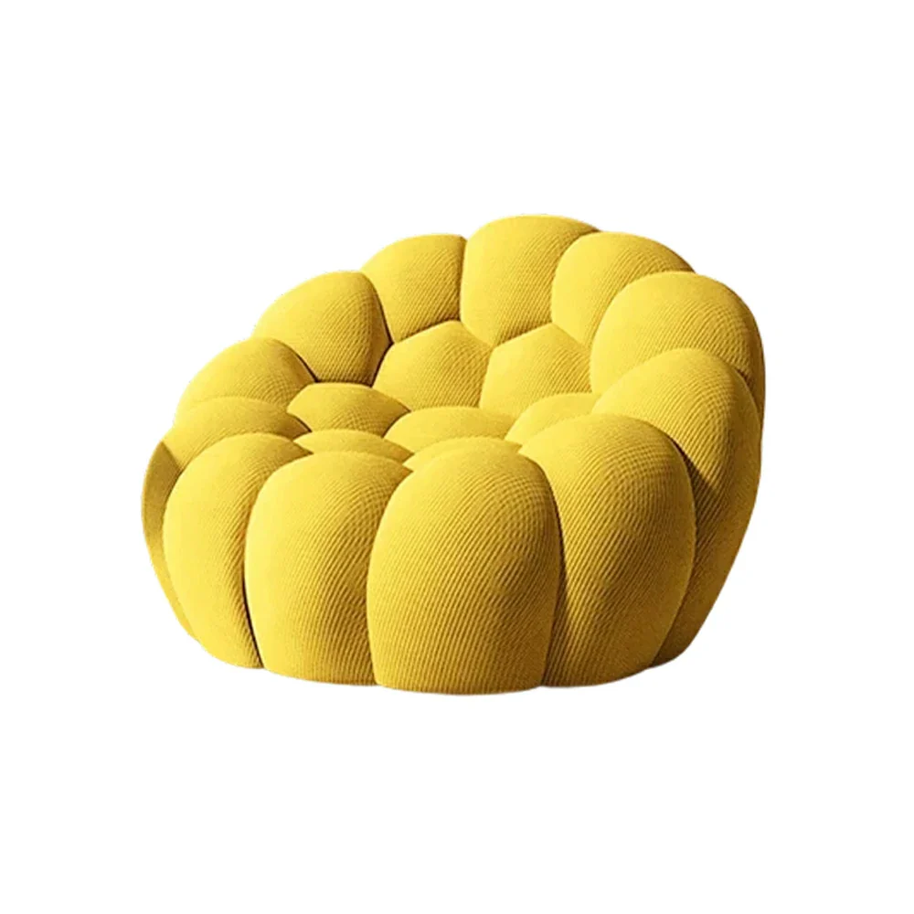 LUXORA B011A Sofa Compressible Packaging Quick Rebound Cushion High Density Foam Core Space Saving Design - Yellow