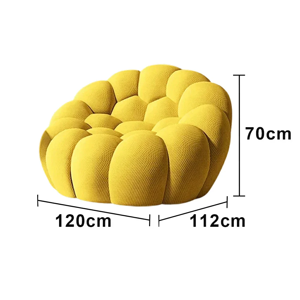 LUXORA B011A Sofa Compressible Packaging Quick Rebound Cushion High Density Foam Core Space Saving Design - Yellow - Image 5