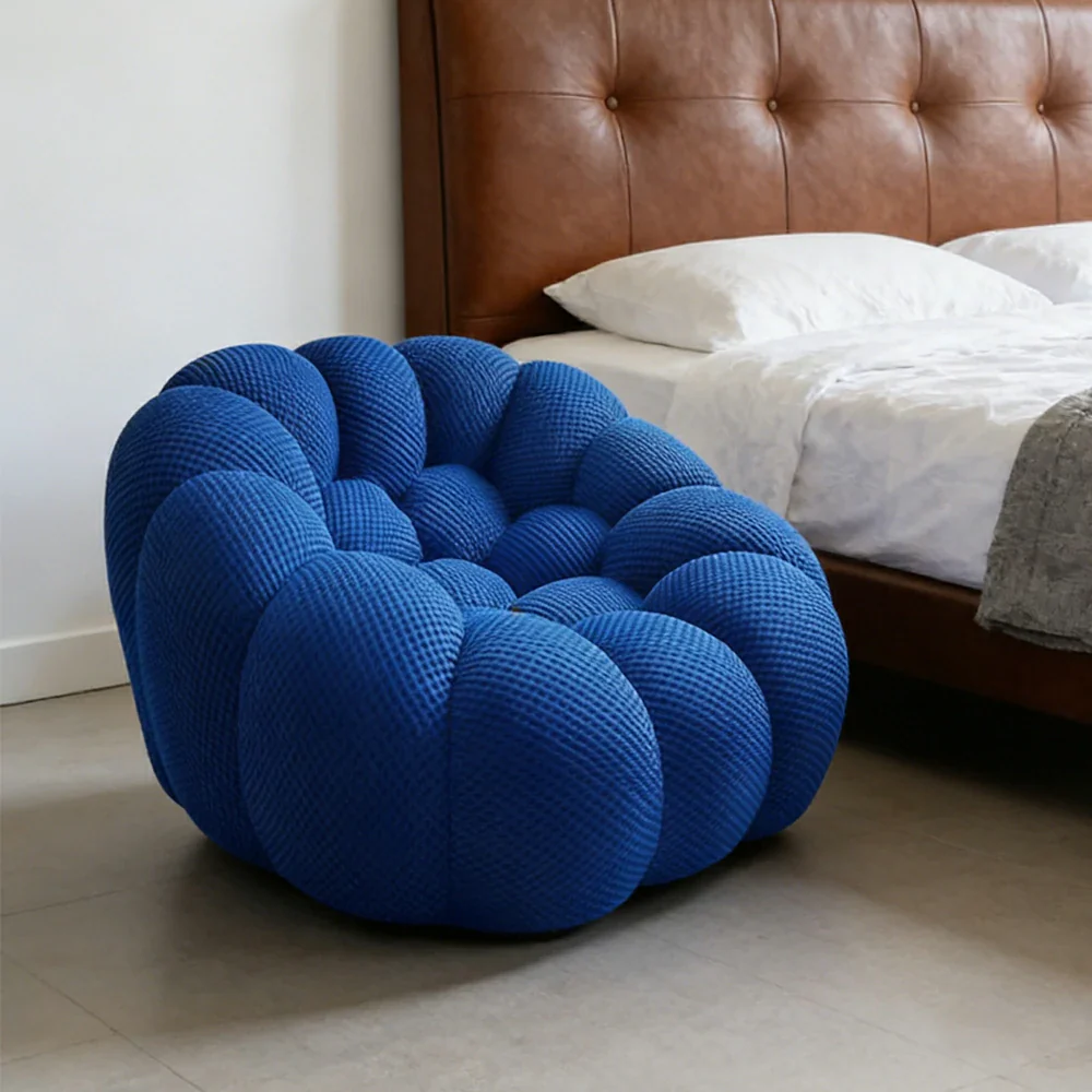 LUXORA B011A Sofa Compressible Packaging Quick Rebound Cushion High Density Foam Core Space Saving Design - Blue - Image 2