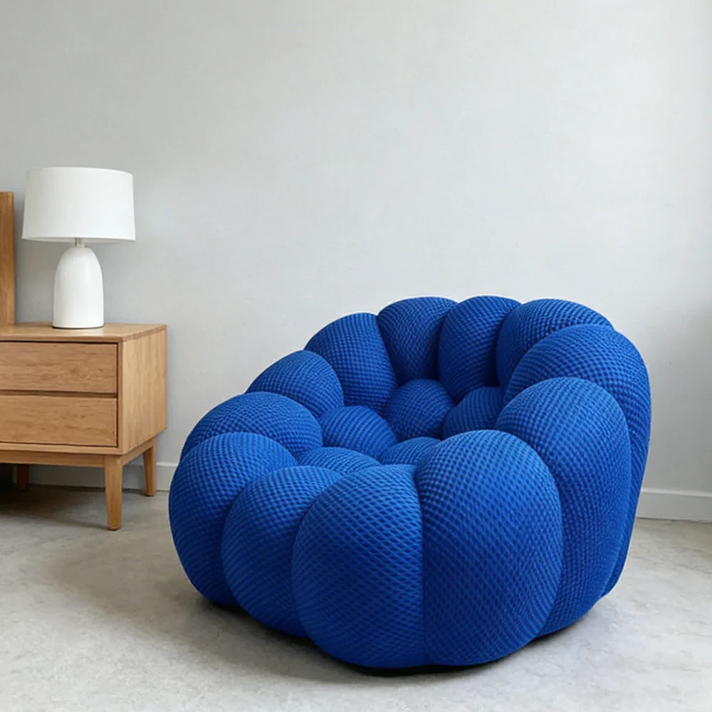 LUXORA B011A Sofa Compressible Packaging Quick Rebound Cushion High Density Foam Core Space Saving Design - Blue - Image 4