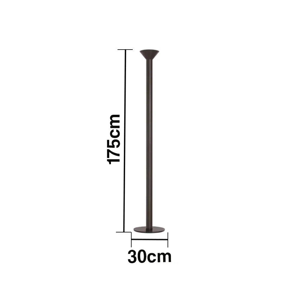 LUXORA Floor Lamp Soft Ambient Lighting Fabric Shade Metal Frame Stable Base Multi-Scene Use - Black - Image 5
