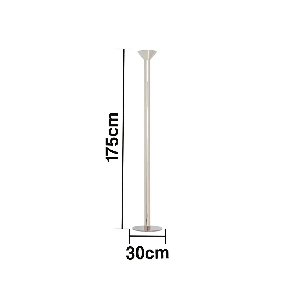LUXORA Floor Lamp Soft Ambient Lighting Fabric Shade Metal Frame Stable Base Multi-Scene Use - Silver - Image 5