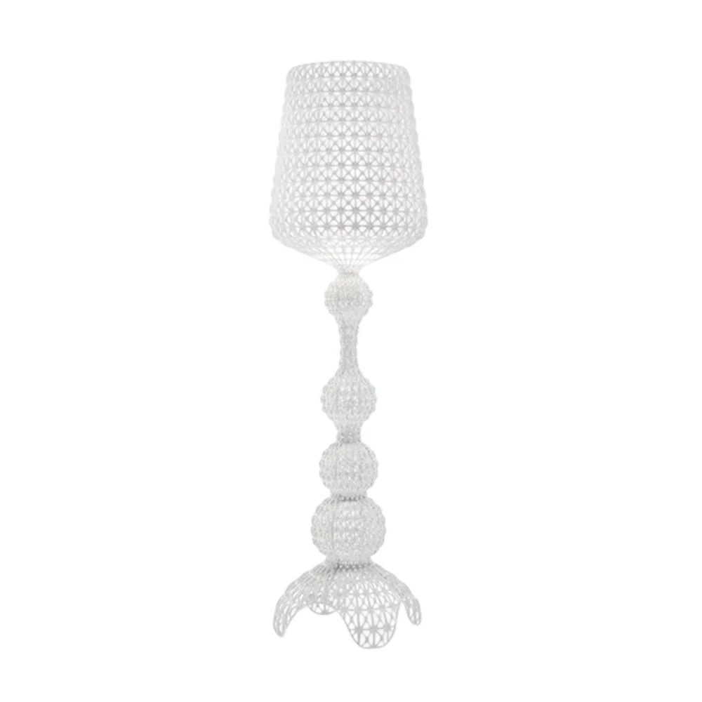 LUXORA Floor Lamp Elegant Ambient Lighting Fabric Shade Sturdy Metal Frame Adjustable Light Direction - White