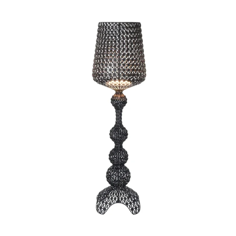 LUXORA Floor Lamp Elegant Ambient Lighting Fabric Shade Sturdy Metal Frame Adjustable Light Direction - Black