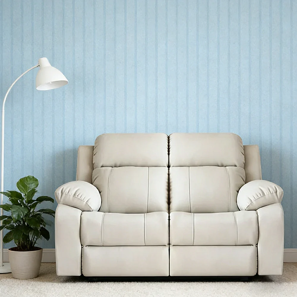 LUXORA 160/180cm 2-Seater Electric Recliner Sofa Wide-Angle Adjustment Premium Imported Leather 7D Fibre Comfort Support - Beige - Image 3