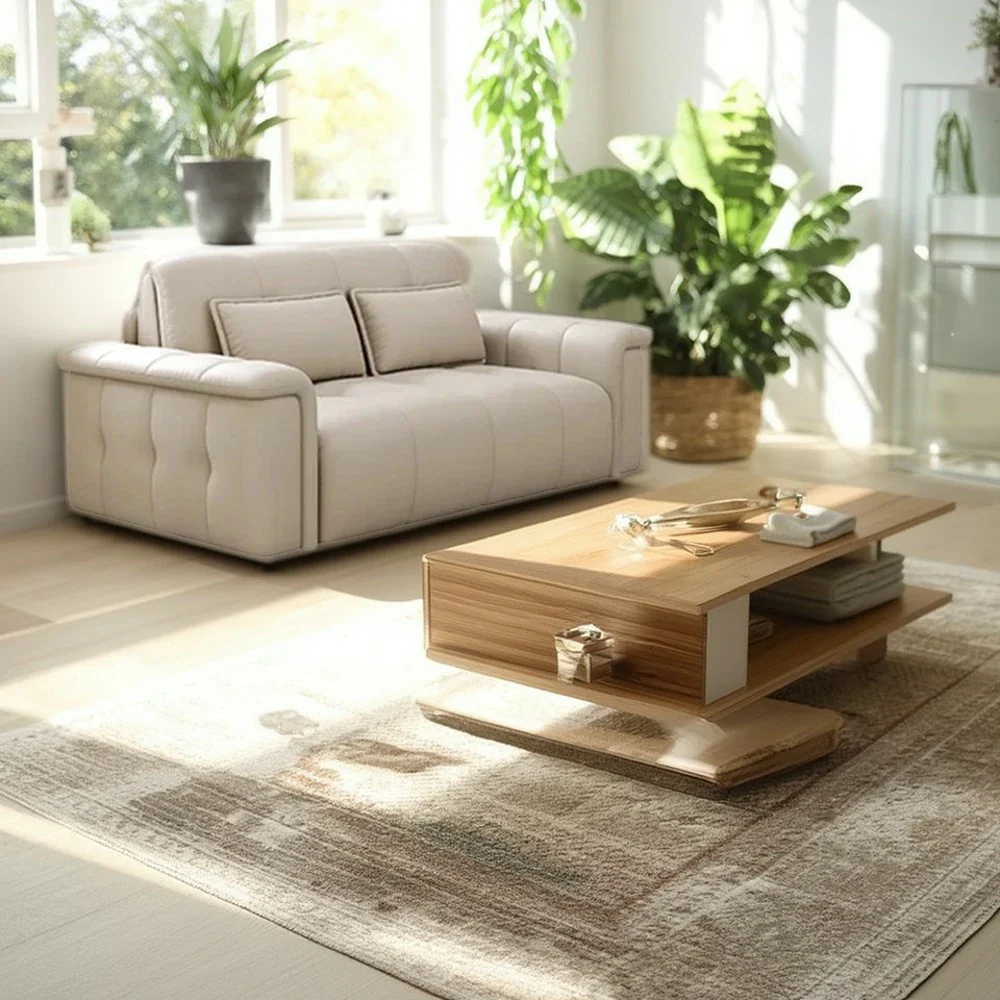 LUXORA 125/155cm Sofa Bed, Soft Cat-Scratch Leather, Double Rebound Cushion, High-Strength Steel Frame, Easy Sofa-to-Bed Conversion - Image 2