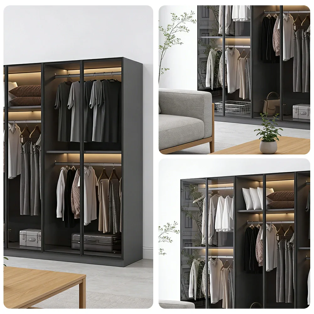 LUXORA 240cm Glass Display Cabinet - Organised Storage Solution with Tempered Glass & Aluminium Frame, Dust & Moisture-Resistant Base - Image 3