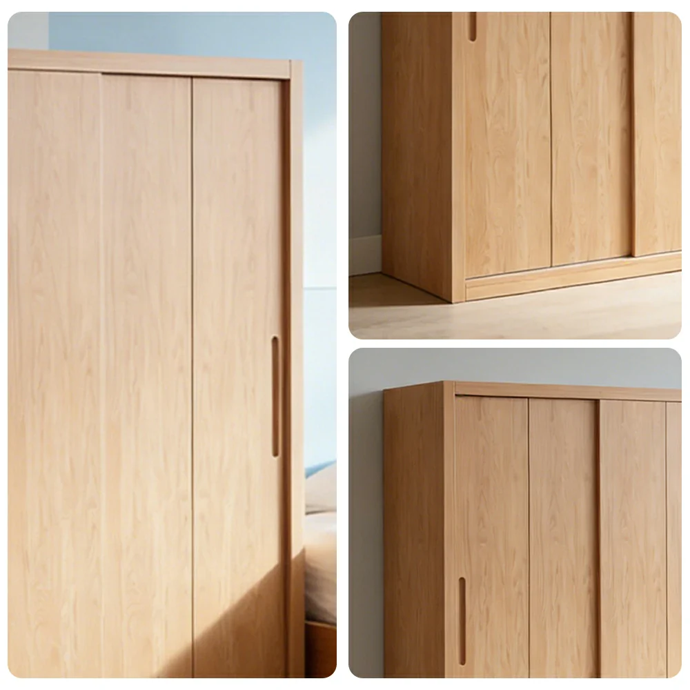 LUXORA 180/200cm Sliding Door Wardrobe - Soft-Close Glide System, North American Pine Construction, Space-Saving Bedroom Storage - Wood - Image 3
