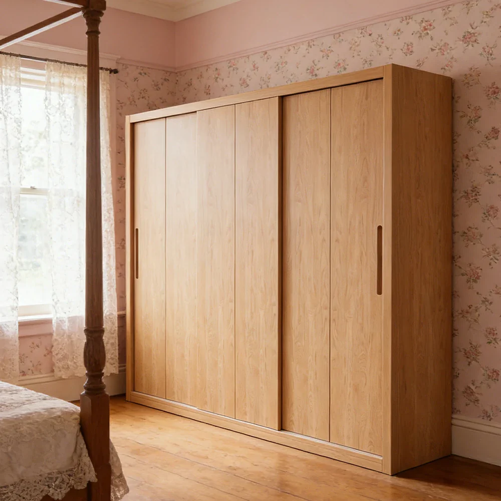 LUXORA 180/200cm Sliding Door Wardrobe - Soft-Close Glide System, North American Pine Construction, Space-Saving Bedroom Storage - Wood - Image 4