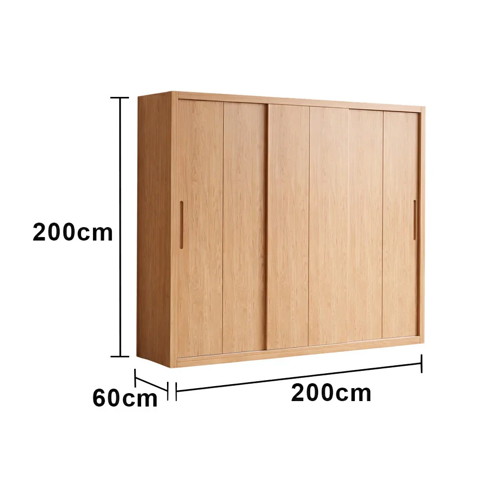 LUXORA 180/200cm Sliding Door Wardrobe - Soft-Close Glide System, North American Pine Construction, Space-Saving Bedroom Storage - Wood - Image 6