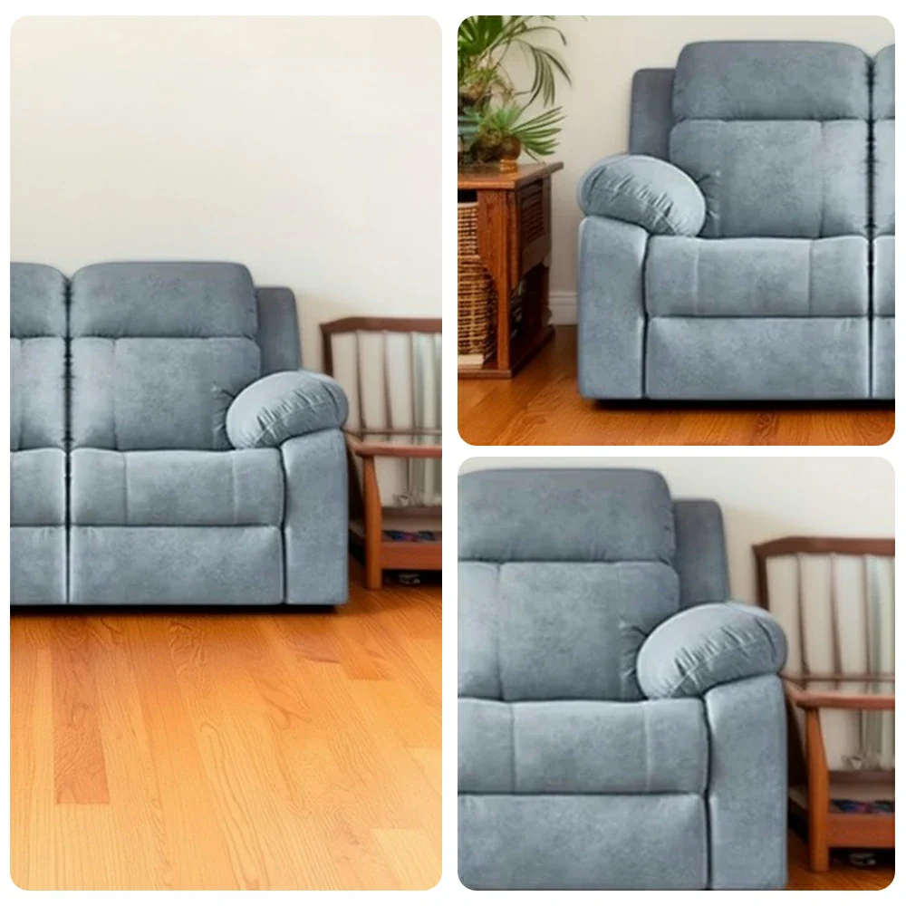 LUXORA 160/180cm Dual Electric Recliner Sofa 2-Seater Cat-Scratch Fabric Zero-Wall Comfort Design - Grey - Image 3