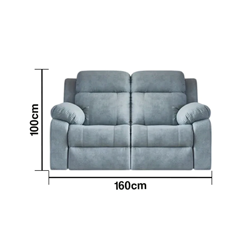 LUXORA 160/180cm Dual Electric Recliner Sofa 2-Seater Cat-Scratch Fabric Zero-Wall Comfort Design - Grey - Image 5