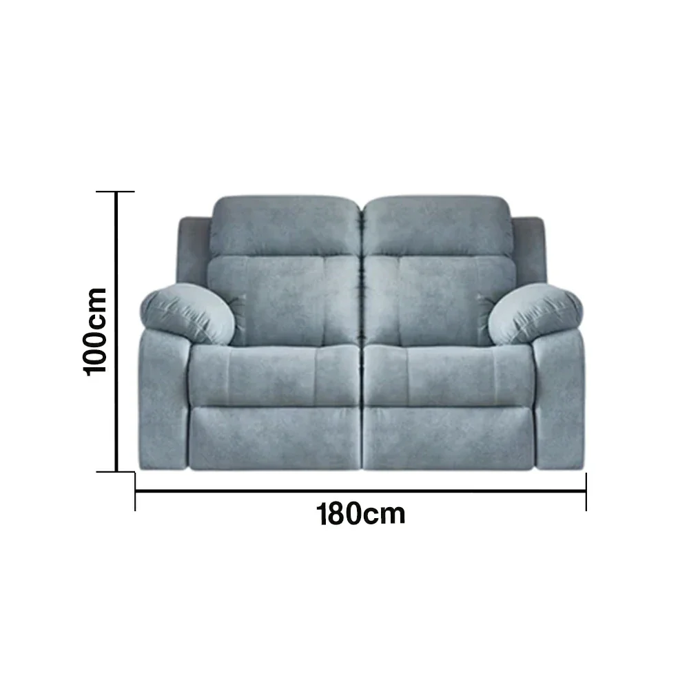 LUXORA 160/180cm Dual Electric Recliner Sofa 2-Seater Cat-Scratch Fabric Zero-Wall Comfort Design - Grey - Image 6
