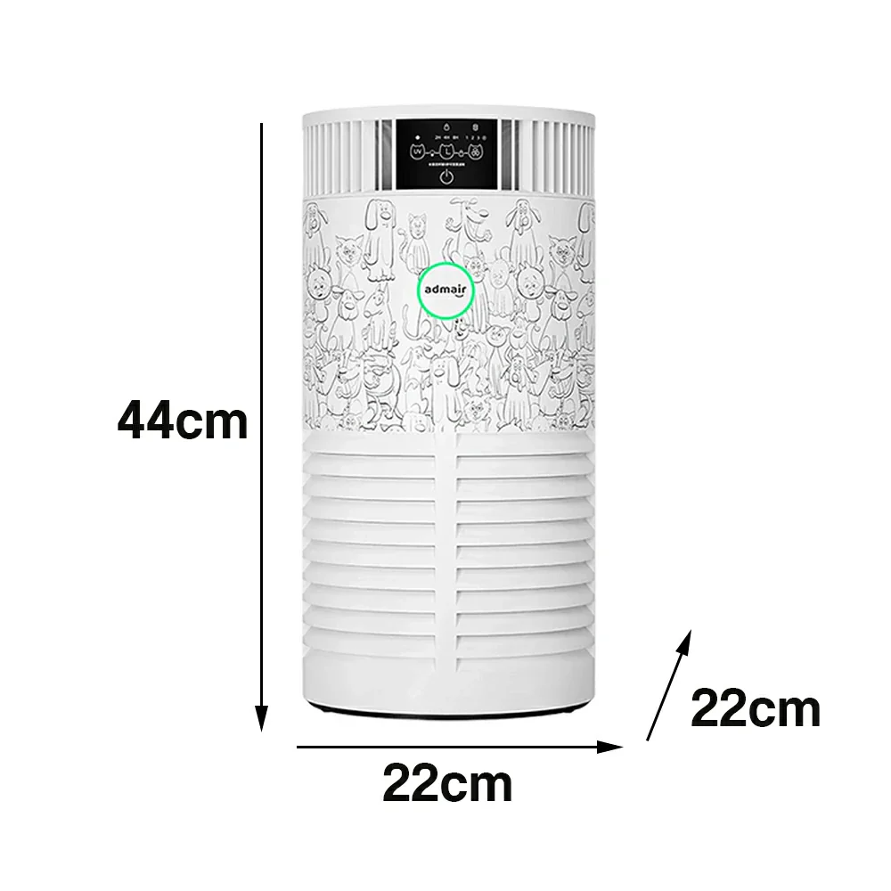 NEVORA Pet Air Purifier Hair Removal HEPA Filter Anti-Allergy Sterilisation Smart Design - White - Image 5