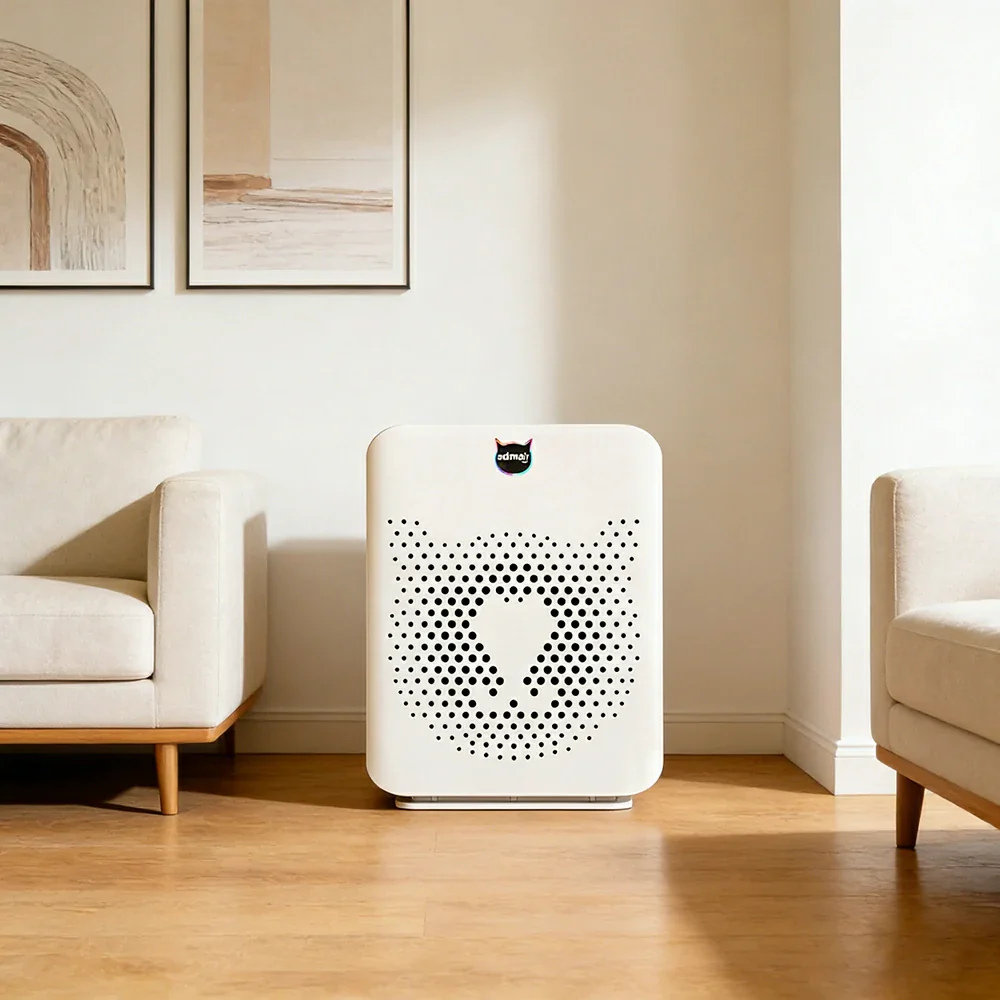 NEVORA Professional Pet Air Purifier - HEPA Filtration, Strong Hair Removal, Anti-Allergy & Odour Control, Low Noise Smart Design - White - Image 2