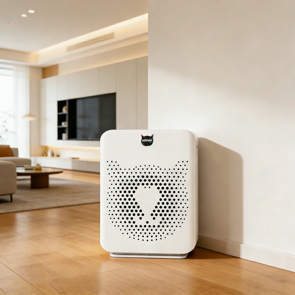 NEVORA Professional Pet Air Purifier - HEPA Filtration, Strong Hair Removal, Anti-Allergy & Odour Control, Low Noise Smart Design - White - Image 4