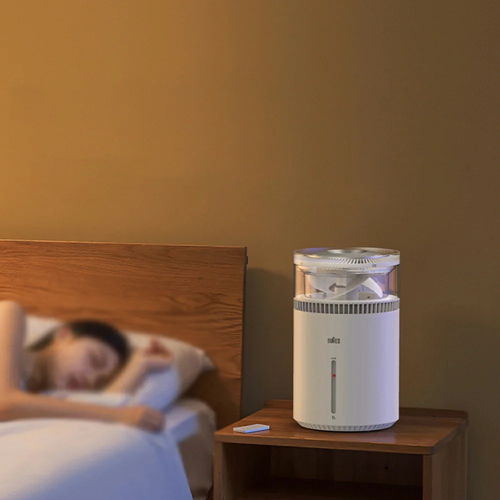 NEVORA Pure Mist-Free Humidifier - Sterilising Design, Healthy Air Moisture, Quiet Operation for Sensitive Users - White - Image 4