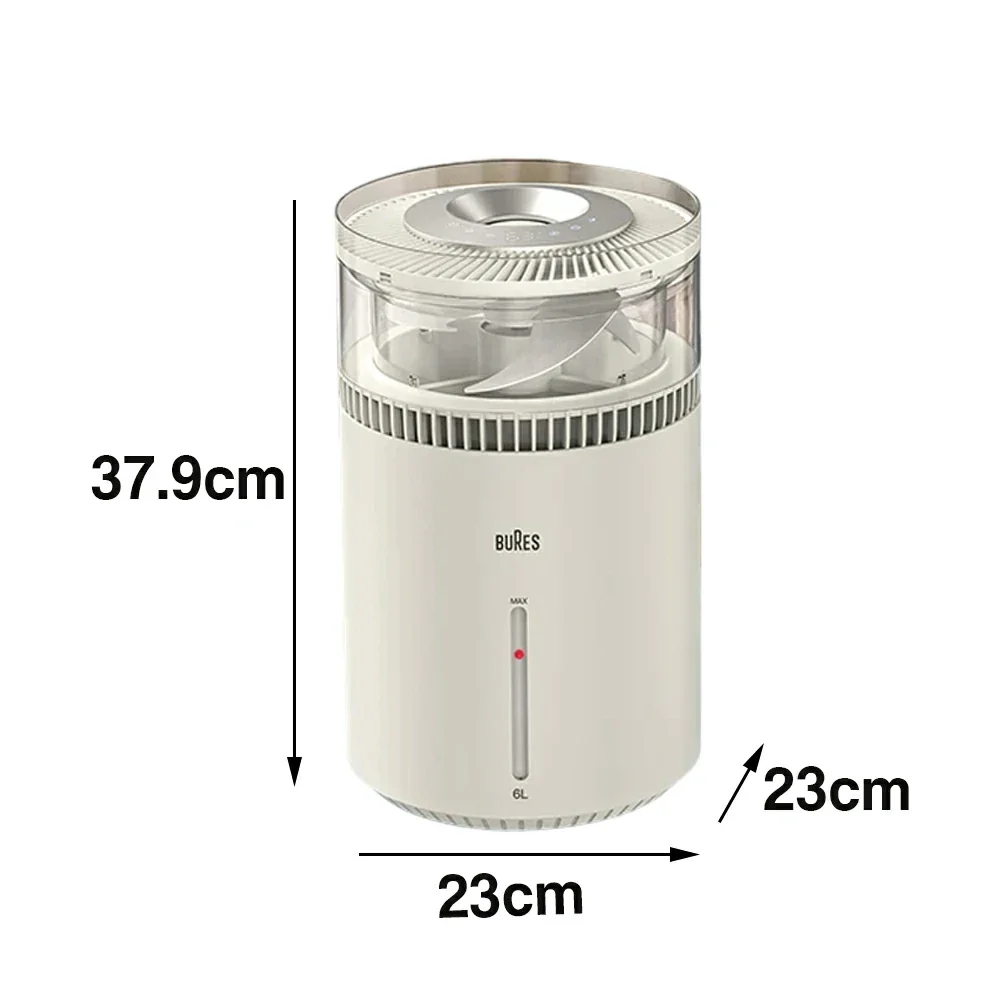 NEVORA Pure Mist-Free Humidifier - Sterilising Design, Healthy Air Moisture, Quiet Operation for Sensitive Users - White - Image 5