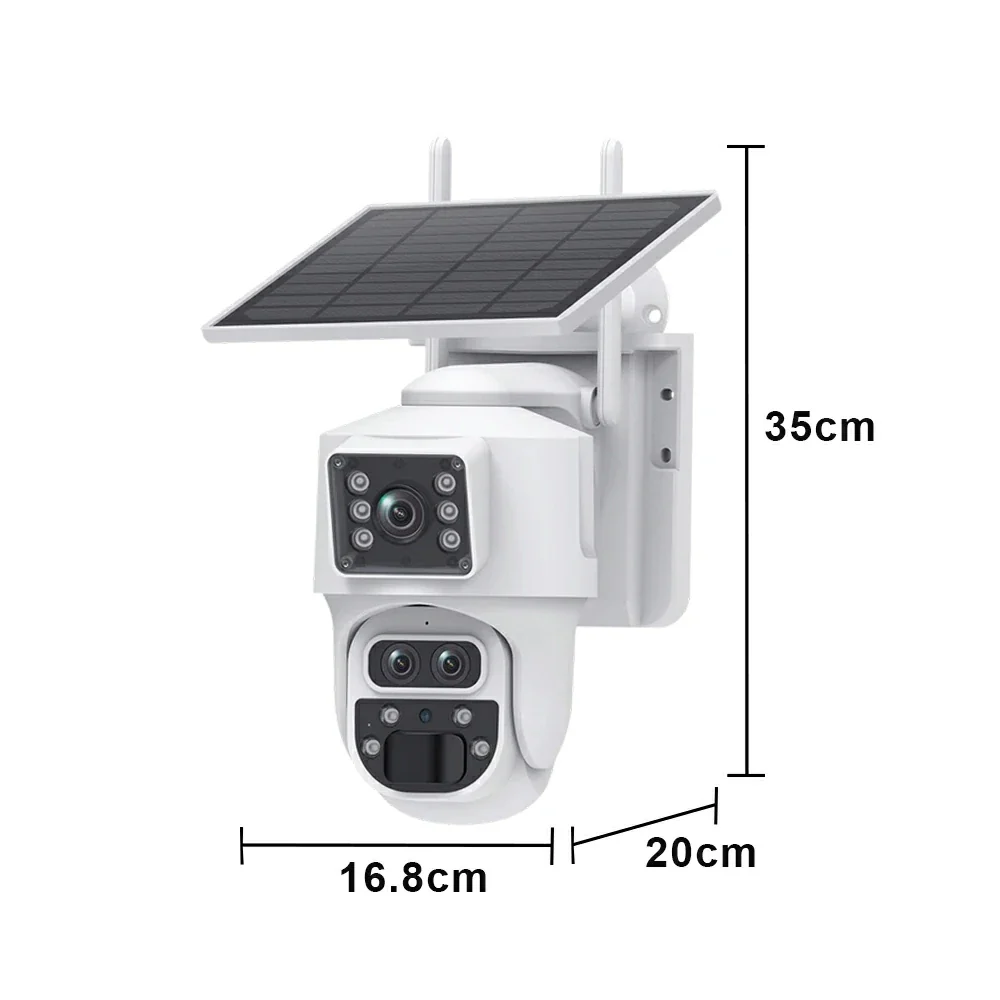 NEVORA Triple Lens Outdoor Security Camera 15x Zoom Solar Powered with Human Tracking and Night Vision - Image 5