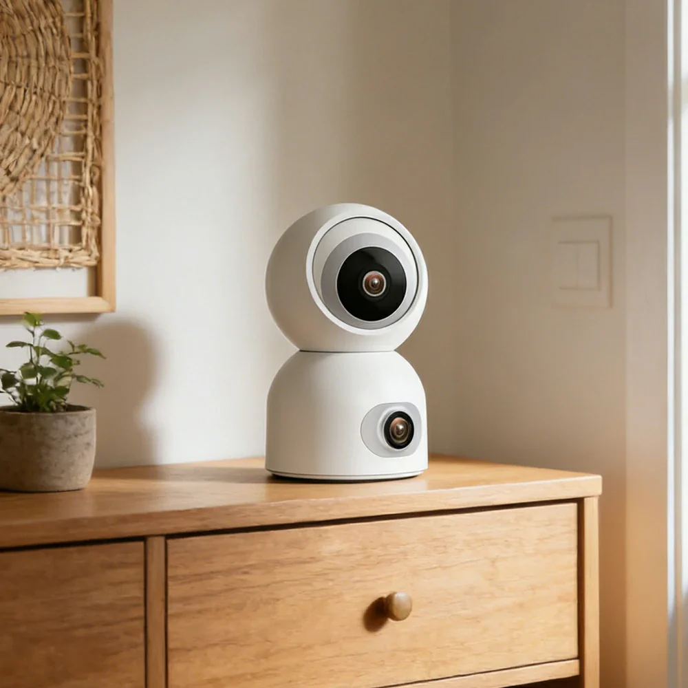 NEVORA Dual-Lens Security Camera - AI Human Tracking, Smart Auto Patrol, Infrared Night Vision, Two-Way Audio - Image 4