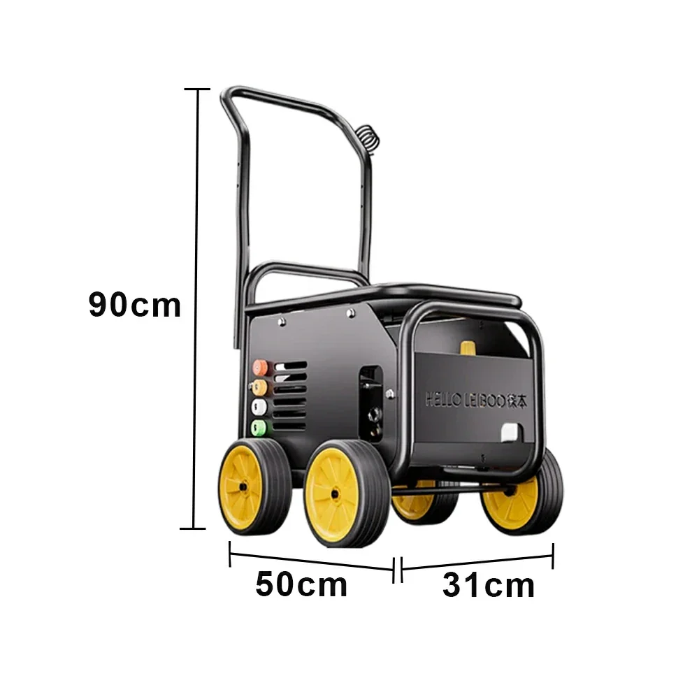 NEVORA Commercial High Pressure Washer 3000W 100 Bar Steel Body Copper Motor with Off Road Wheels - Image 5