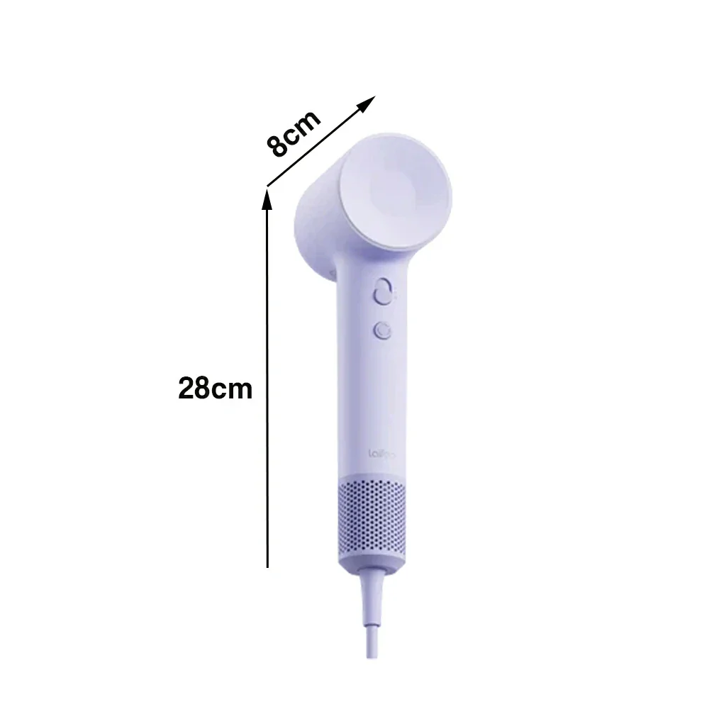 NEVORA High-Speed Hair Dryer - Intelligent Temperature Control, 200M Negative Ions, Low Noise, Magnetic Nozzle - Purple - Image 5
