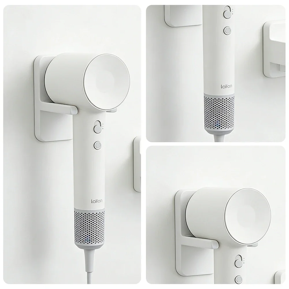 NEVORA High-Speed Hair Dryer - Intelligent Temperature Control, 200M Negative Ions, Low Noise, Magnetic Nozzle - White - Image 3