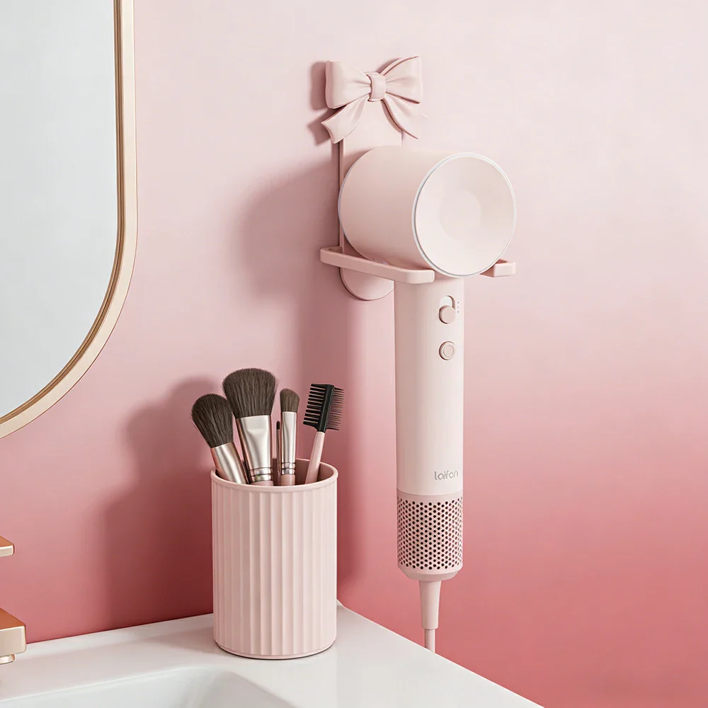 NEVORA High-Speed Hair Dryer - Intelligent Temperature Control, 200M Negative Ions, Low Noise, Magnetic Nozzle - Pink - Image 2